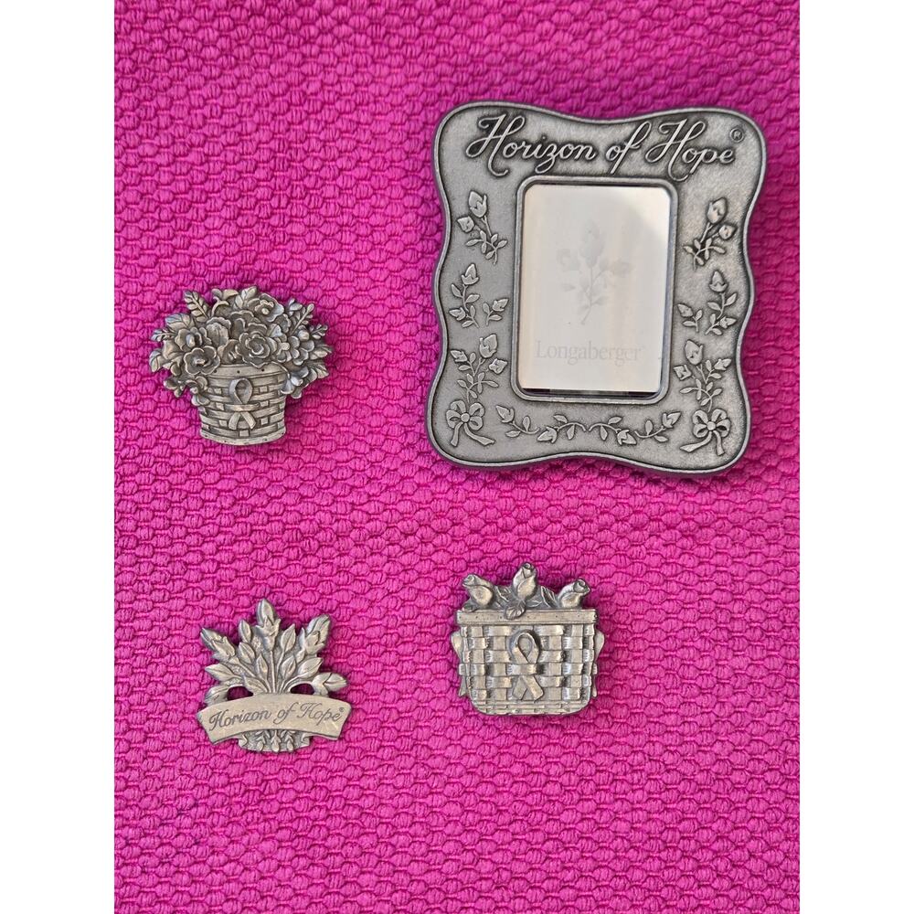 Longaberger Horizon of Hope Pewter Frame and Magnets